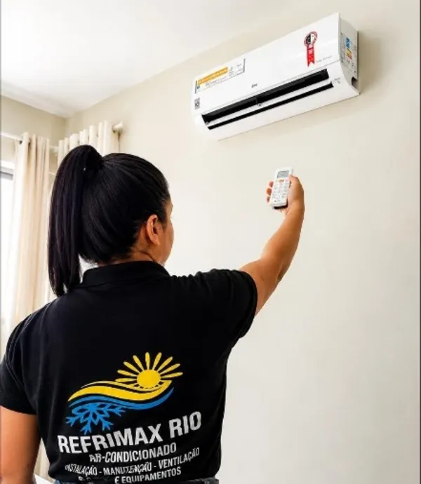 Equipe técnica da RefriMax Rio em atendimento